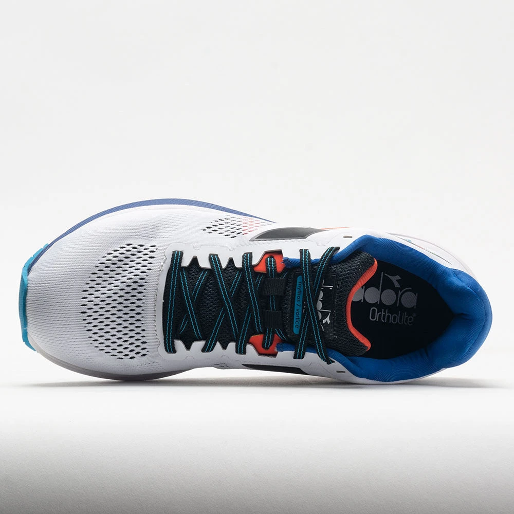 Diadora Mythos Blushield Vortice 7 Men's White/Black/Turkish Sea 5 Diadora Mythos Blushield Vortice 7 Men's White/Black/Turkish Sea - Image 3