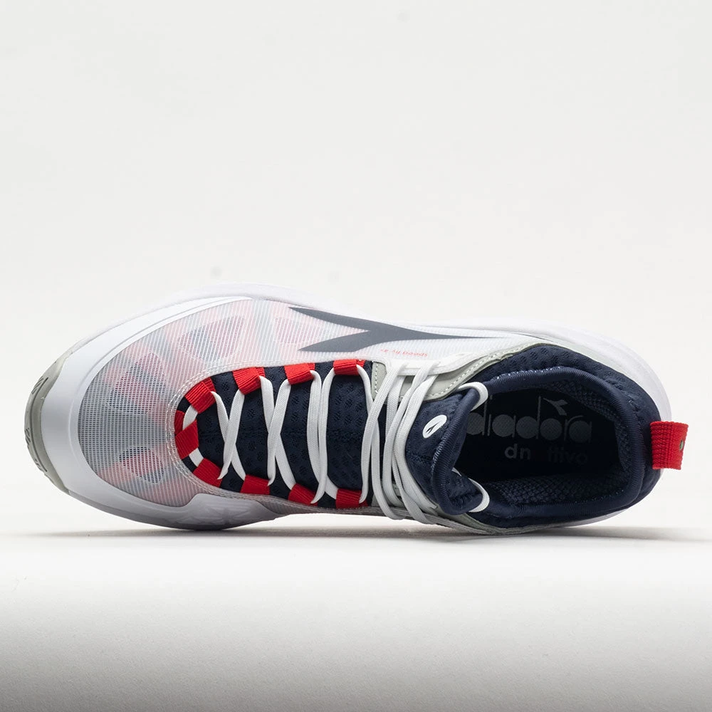 Diadora Speed Blushield Fly 4+ Clay Men's White/Blue Corsair/Fiery Red 5 Diadora Speed Blushield Fly 4+ Clay Men's White/Blue Corsair/Fiery Red - Image 3