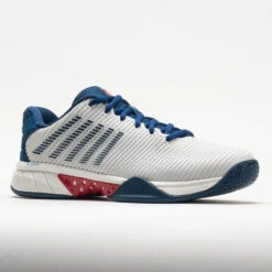K-Swiss Hypercourt Express 2 Men's Blanc De Blanc/Blue Opal/Lollipop -On Shop 117125 5